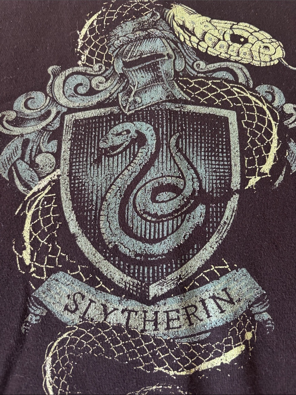 Black Slytherin Crest Crewneck Sweater - Picture 2 of 5